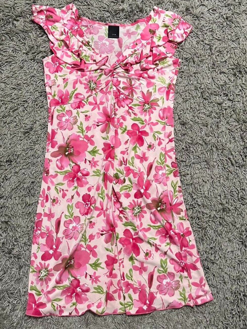 Y2K Floral Babydoll Midi Summer Fairy Dress Size S J.t.b